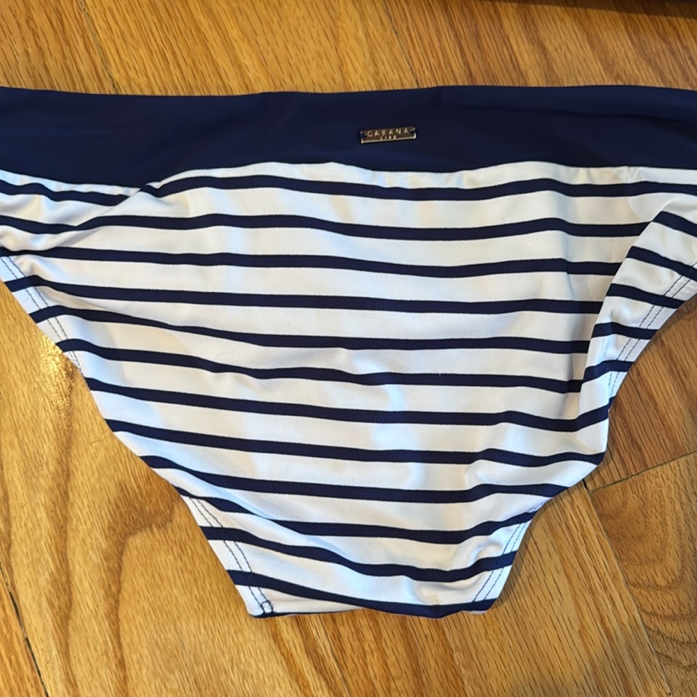 Cabana Life Blue and White Striped Bikini Swimwear - Picture 6 of 8